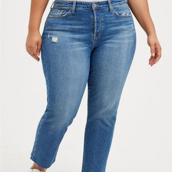 Torrid Stovepipe Straight Classic Denim High Rise Jeans Size 22 - Picture 1 of 12
